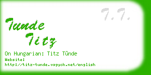 tunde titz business card